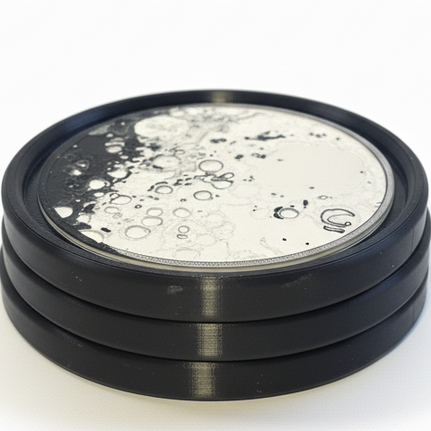 Custom Moon Phase Date Coasters (4 set) – Personalized Lunar Gift for Couples