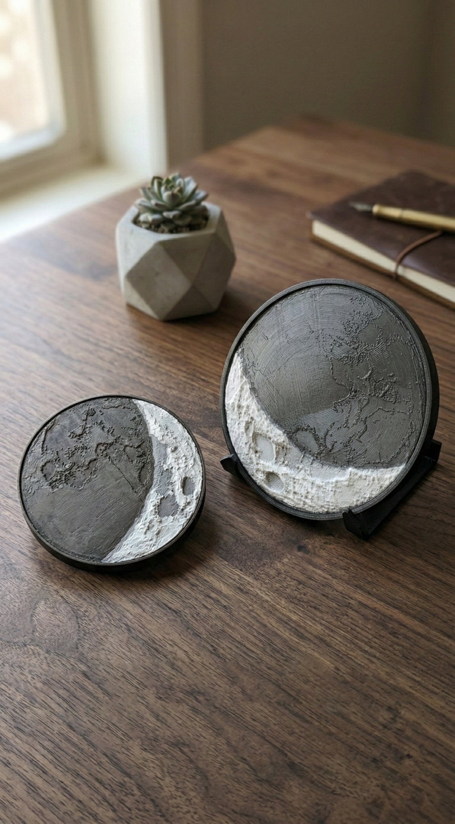 The Everyday Keepsake Set (5.5" Desk Moon + Heavy-Duty Magnet)